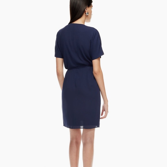 Babaton Wrap Dress - XXS Navy Blue - Picture 4 of 7